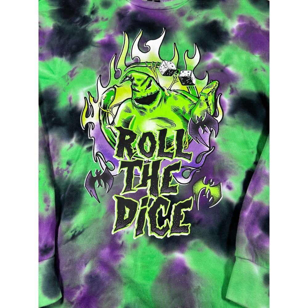 Disney The Nightmare Before Christmas Sweatshirt Mens M Multicolor Roll The Dice - Picture 2 of 5